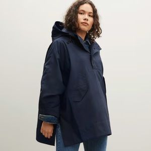 Everlane The ReNew Poncho in Navy